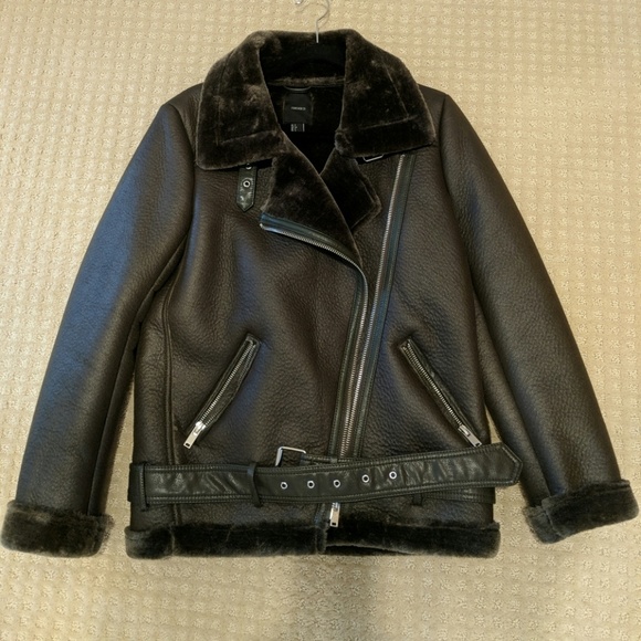 fur lined biker jacket